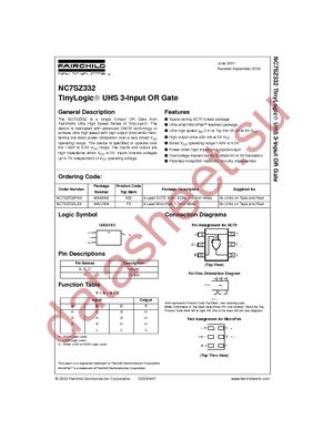 NC7SZ332L6X datasheet  